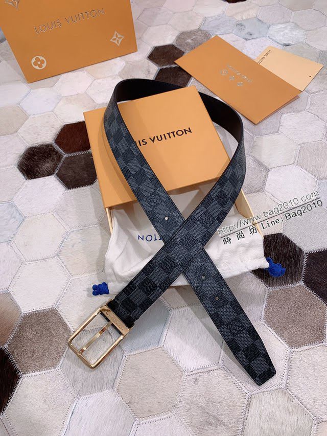 LV新款皮帶 路易威登高端男士腰帶 精緻手工繪邊  jjp1636